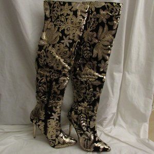 Gold Sequin Boots 6.5